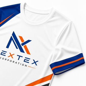 Maillot de sport d'entreprise personnalisé avec logo, uniforme d'équipe blanc, t-shirt en polyester Dry Fit, sublimation - Product Image 3
