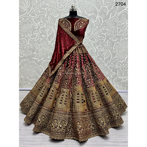 Nupcial Indio Desgaste Terciopelo Colecciones Para Novia Con Zarkhan Trabajo Por Fabzone - Product Image 1