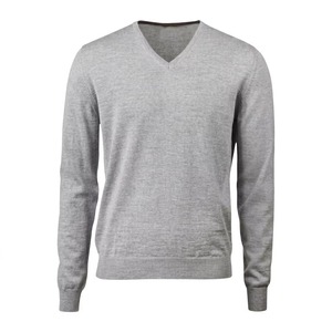 Pull en tricot à col en V pour femme, couleur unie, coupe classique, style décontracté, laine, vêtements d'automne - Product Image 6