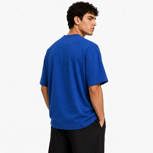 เสื้อยืดโอเวอร์ไซส์ผู้ชายแบบคัสตอม คอวี แขนสั้น สไตล์สตรีทแวร์ สีสันสดใส เสื้อยืดคัสตอมทรงดรอปโชว์เดอร์ - Product Image 6