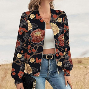 Front Button Closure <b>Womens</b> Sheep Skin Bomber <b>Jackets</b> Customizable High Quality Lightweight Outerwear Tops Best Casual - Product Image 3