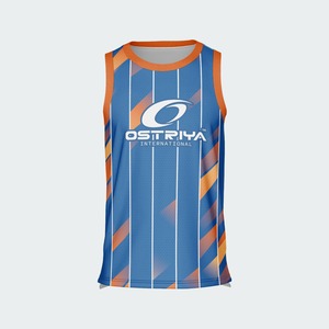 Maillot de basketball personnalisé imprimé numériquement pour adulte grande taille, respirant, séchage rapide, sans manches, 100 % polyester, personnalisable - Product Image 6
