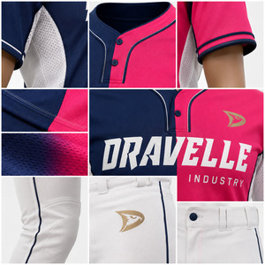Ensemble Maillot et Pantalon de Softball Personnalisé OEM pour Homme, 2 Boutons, Fermeture à Patte, Tenue de Sport Performance pour Équipe, Fabricant - Product Image 6
