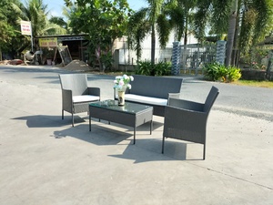 2023 tendance simple canapé ensemble extérieur Poly rotin osier meubles cadre en aluminium pour intérieur salon salle à manger cuisine salon - Product Image 6