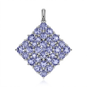 Pendentif en argent 925 avec améthyste ronde en grappe ouverte pour femme, bijoux fins, fabrication OEM ODM, vente en gros, usine Thaïlande - Product Image 4