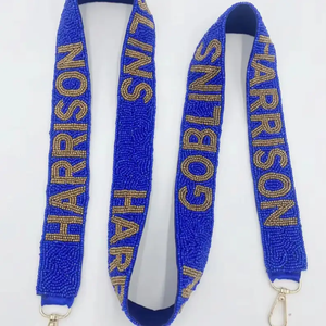 Embroidered <b>Purse</b> Strap With Letters Go Lions Go Bucks Go <b>Green</b> Go Blue Polyester Durable Rectangular Shape Accessory - Product Image 4