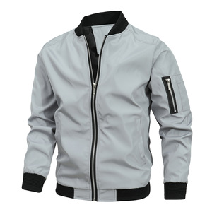 Best Quality Men's Windproof Solid Color Outdoor <b>Jacket</b> Bomberjacke Comfortable Men Bomber <b>Jacket</b> - Product Image 2