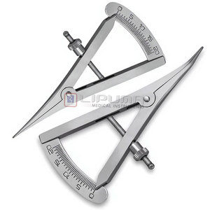 Ensemble de 2 calibres de cartographie osseuse droits et angulaires de 3,5 pouces avec échelle de 0 à 20 mm, instruments de mesure dentaire en acier inoxydable - Product Image 5