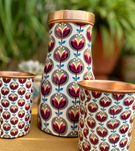 Bouteille d'eau en cuivre pur de qualité supérieure, finition mate, bienfaits pour la santé, export. - Product Image 3