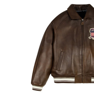 Best Price Women's Leather Avirex <b>Jacket</b> Premium Winter <b>Jacket</b> Genuine Leather Windproof Waterproof All Sizes Available - Product Image 3