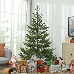 Albero di Natale Artificiale Sparse da 2,1 m con Supporto da Tavolo in Acciaio, 1933 Punte in Ferro PE PVC per Decorazioni Natalizie Casa e Ufficio - Product Image 2