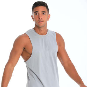Camiseta sin Mangas de Alta Calidad para Hombre, Corte Ajustado, 100% Algodón, Cuello Redondo, Secado Rápido, Ecológica, para Gimnasio y Fitness - Product Image 5