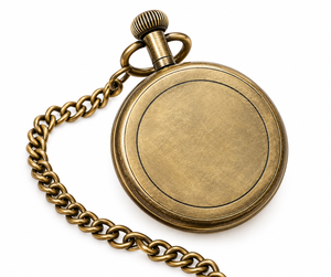 Reloj de Bolsillo Vintage de Latón Chapado en Oro, Estilo Náutico con Números Romanos, Redondo, Regalo Coleccionable - Product Image 3