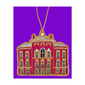 Adorno Festivo Cristiano para el Hogar, Bordado a Mano con Cuentas, Diseño Moderno, Trabajo con Hilo Zari, Plateado, con Moissanita - Product Image 2