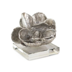 Escultura de Madera Hecha a Mano de Luna y Follaje, Decoración de Mesa Estilo Shabby Chic para Sala de Estar - Product Image 4