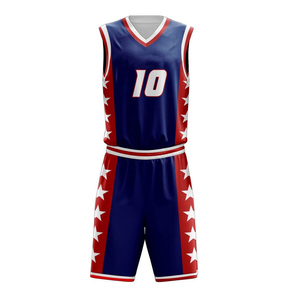 Ensemble de maillot et short de basket-ball en polyester, vêtements de sport sublimés à séchage rapide, vente en gros d'uniformes de basket-ball - Product Image 5