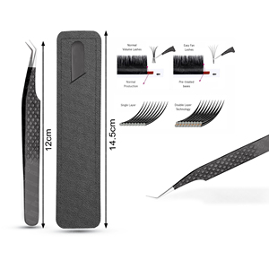 Pinzas Profesionales de Acero Inoxidable para Extensión de Pestañas, Empaque Personalizado, Marca Propia, Ecológicas, para Pestañas en Abanico - Product Image 4