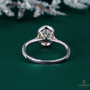Bague solitaire en or massif 9K 10K 14K 18K avec diamant de laboratoire taille coussin de 6,18 carats, certifié IGI, couleur DE, clarté VS VVS - Product Image 3