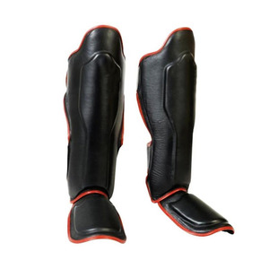 Protège-tibias en cuir de qualité supérieure, réglables, pour boxe, MMA, Muay Thai, Kickboxing, protection du cou-de-pied, OEM ODM, vente en gros - Product Image 1