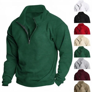 Sudadera con capucha de forro polar para hombre, cuello alto, manga larga, corte regular, cálida para otoño e invierno, venta al por mayor - Product Image 3