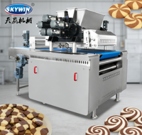 Machine à fabriquer des biscuits de haute qualité SKYWIN, machine à biscuits trois couleurs pour les boulangeries et les snack-bars, équipement de boulangerie abordable