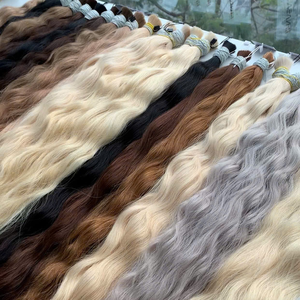 Extensions de cheveux vierges vietnamiens RUSA en vrac 100g, tissage double trame à la machine, super double drawn, pointes pleines, toutes couleurs - Product Image 3