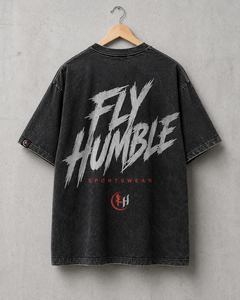 T-shirt blanc surdimensionné à manches courtes pour homme Fly Humble Sportswear avec imprimé lettres, style streetwear, col rond, jersey en coton - Product Image 4