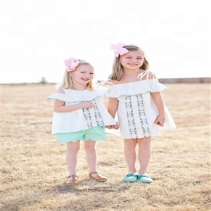 Tissu de coton blanc apaisant pour les yeux, Mini robe Girly, style Boho, broderies à épaules dénudées, avec bretelles, dentelle pom-Up, décoration - Product Image 4