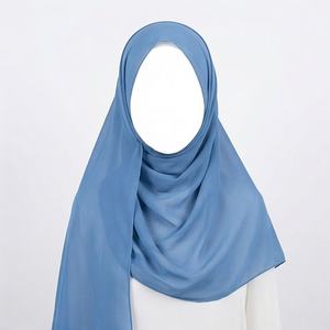 Pañuelo Musulmán Largo de Algodón Voile Transpirable de Alta Calidad para Mujer, Colores Sólidos Personalizados al por Mayor, Aclamado por la Crítica - Product Image 1