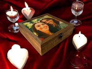 Boîte en bois imprimée finition mate, élégante boîte à bijoux, boîte de rangement en bois imprimée pour cadeaux sophistiqués, vente en gros - Product Image 2