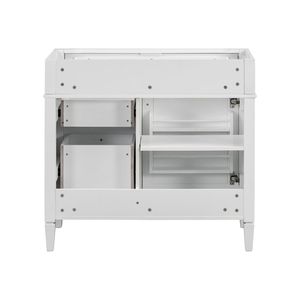Mobile Bagno Moderno da 36 Pollici Senza Piano, Struttura in Legno Massello con 2 Cassetti a Ribalta e 2 Cassetti Standard - Product Image 6