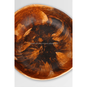 Ensemble de bols en résine personnalisés GalaxySwirl Smoky Pattern Dining Statement Artistic Gifting Inclut des cuillères pour les maisons modernes - Product Image 2