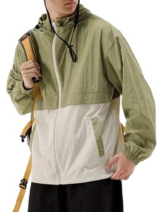 Veste de pluie imperméable à logo personnalisé, respirante, légère, coupe-vent en nylon à séchage rapide, veste d'extérieur pour hommes - Product Image 2