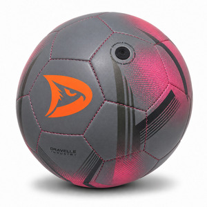 Ballon de football vintage rétro à rayures taille 5 |   Ballon de football en cuir PU cousu à la main |   Ballons d'entraînement personnalisés pour écoles et clubs Dravelle - Product Image 2