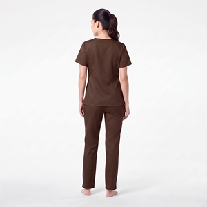 Customizable Women Medical Workwear V-Neck Short Sleeve Shirt And Pant Polyester Spandex <b>Scrub</b> <b>Uniform</b> - Product Image 3
