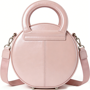 Nouveau sac à main en cuir PU de créateur, sac à main rond portable à fermeture éclair pour femmes, tendance été - Product Image 5