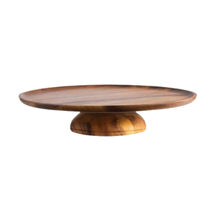 Soporte para Pastel de Una Sola Capa, Diseño Moderno, Color Marrón, de Madera de Mango, Marca Creation Valley Impex, Último Diseño en Venta - Product Image 4