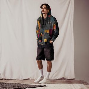 Sudadera con Capucha Unisex con Cierre, Ligera e Informal, con Cordón Ajustable, Servicio OEM, 100% Algodón, Invierno, Impresión Digital, con Bolsillo - Product Image 4