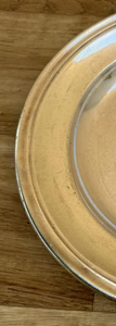 Assiette de présentation ronde classique en acier inoxydable poli, écologique, avec bordure perlée, tailles personnalisables, pour service de mariage et de réception - Product Image 2