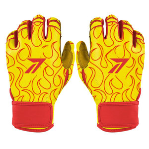 Guantes de Bateo de Béisbol Profesionales para Adultos y Jóvenes, Piel de Oveja Genuina, Palma Color Bronceado, Dorso de Malla Azul Marino, Correa de Muñeca Ajustable, Personalizables para Equipos - Product Image 6