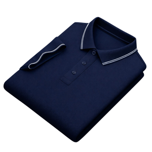 Camisa de Manga Corta para Hombre, Estilo Nuevo, Personalizada, de Poliéster/Algodón, Corte Ajustado, Cuello de Punto Liso, Cierre de Cremallera de un Cuarto - Product Image 6