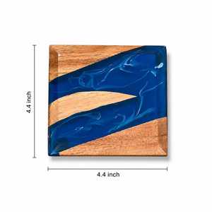 Ensemble de sous-verres en résine époxy et bois de luxe, sous-verres modernes faits à la main pour protéger la table, pour la maison, le bureau et le café - Product Image 5