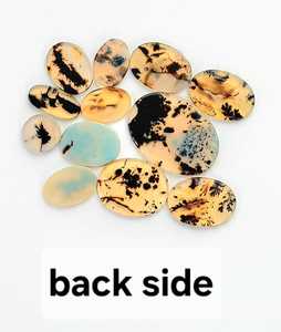 Cabochons d'agate Scénique, pierres précieuses en vrac, 10 pièces, formes et tailles variées, pierre naturelle pour la fabrication de bijoux, grossiste, revendeur, détaillant - Product Image 3