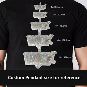 CONCEPTION Colgantes y Dijes de Plata de Ley 925 con Diamantes de Moissanita Brillantes, Diseño de Letra con Incrustaciones de Diamantes, Unisex - Product Image 6