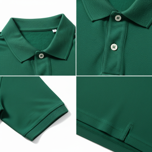 Polo décontracté et élégant pour homme 100 % coton avec poche, anti-plis, manches courtes, imprimé brodé, personnalisable, coupe confortable - Product Image 4