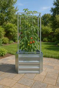 Bac à plantes surélevé en métal pour extérieur avec treillis pour plantes grimpantes, fournisseur en gros pour jardins potagers GB025 - Product Image 5