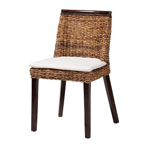 Chaise de salle à manger en bois de manguier avec assise en rotin tressé |   Meubles en gros - Product Image 5