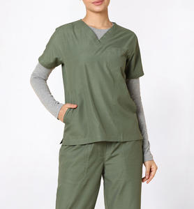 Conjuntos de Uniformes Médicos de Poliéster y Spandex para Uso Hospitalario en Verano, Unisex, para Enfermería y Medicina, OEM/ODM - Product Image 1