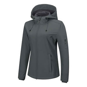 Chaqueta cortavientos con forro polar para mujer, ligera, resistente al agua y cálida, con capucha, para viajes y uso diario. - Product Image 2