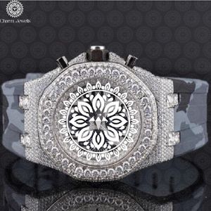 Montre de sport pour homme Charm Jewels, bracelet en acier inoxydable, motif camouflage, boucle à fermoir, mouvement mécanique, cadran lumineux 40 mm, 10 - Product Image 1
